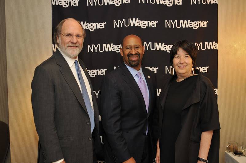 New Jersey Governor Jon Corzine, Philadelphia Mayor Michael A. Nutter and NYU Wagner Dean Ellen Scha