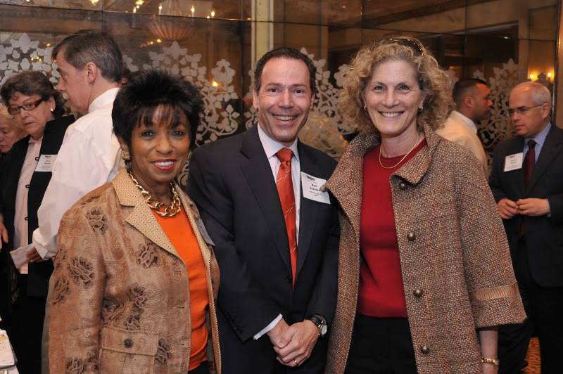 Wagner Dean's Council member Nancy Lane, NYU Wagner Alumnus Marc Sussman, and guest Cheryl Lewy