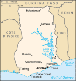 Map ghana