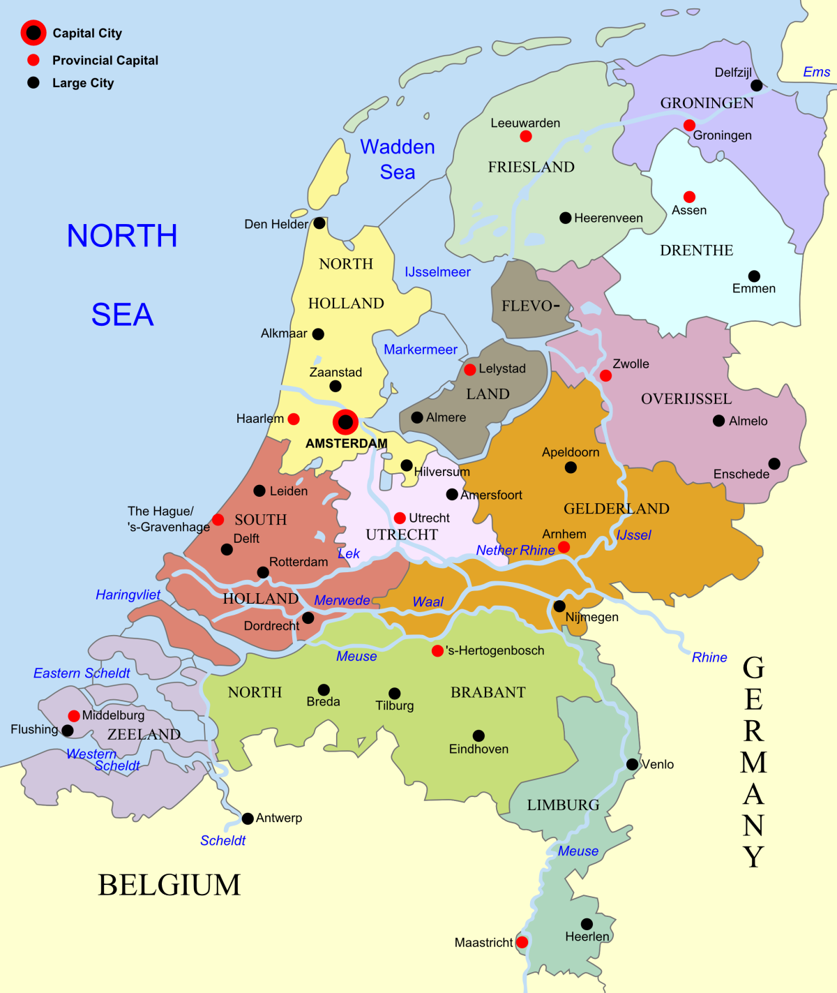 map of the netherlands