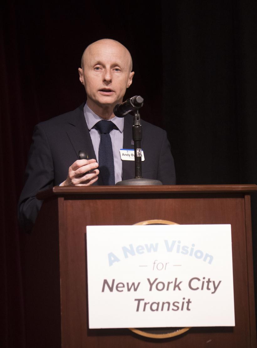 Andy Byford presents his Fast Forward NYCT plan at NYU 5/24/18