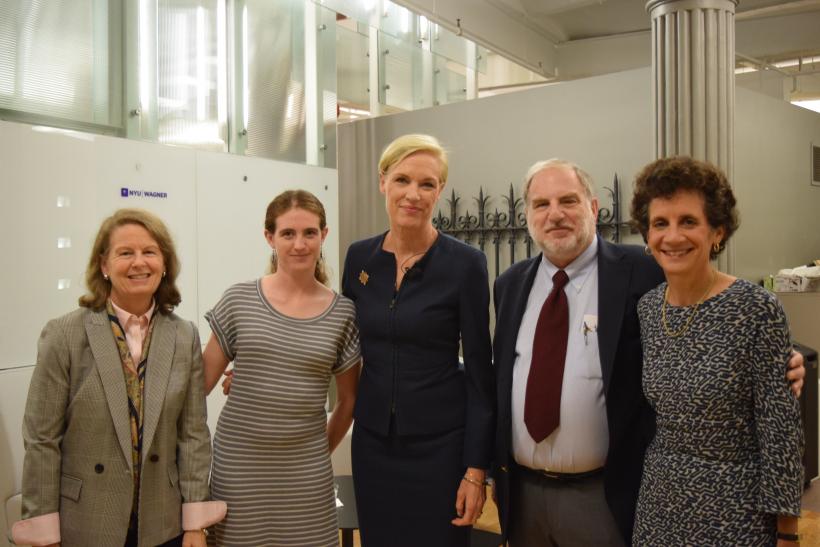 Cecile Richards posing with the Rice Family