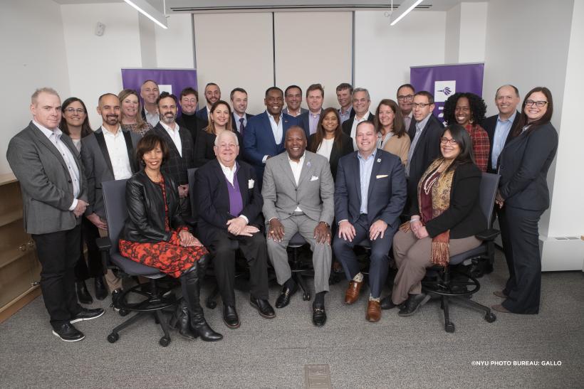 US mayors pictured with NYU faculty members