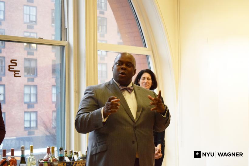 Richard Buery speaking during the NYU Wagner Visiting Urbanist Welcome Reception