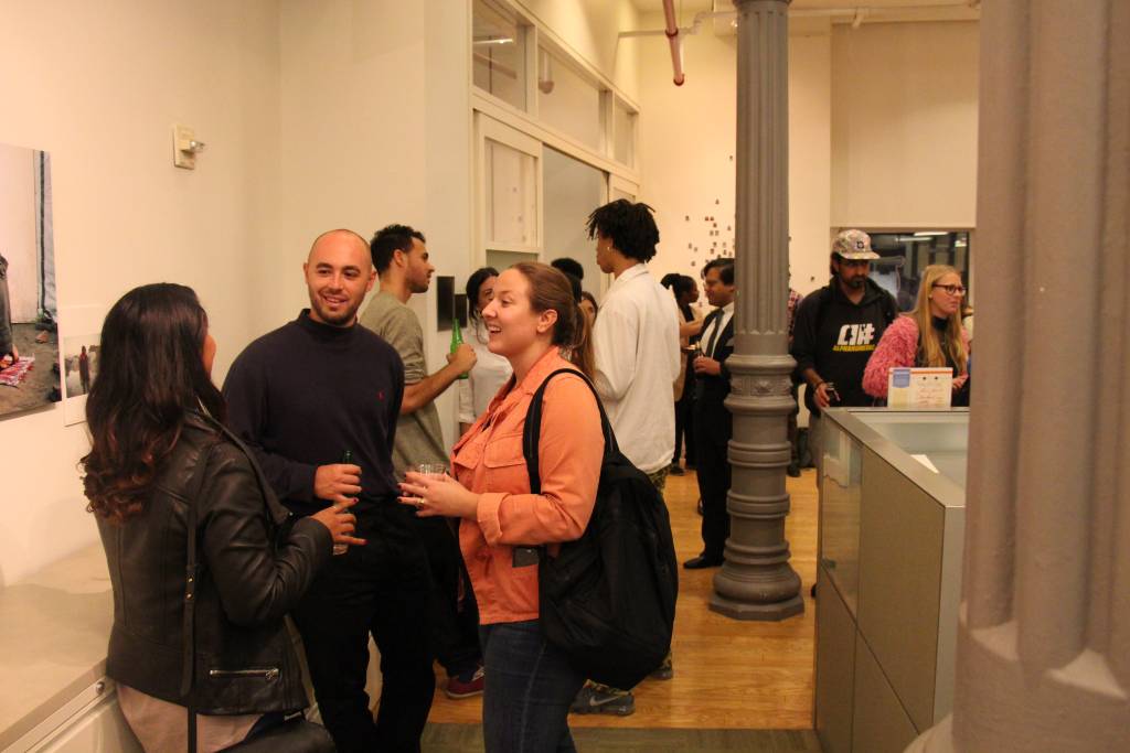 Audience at gallery opening