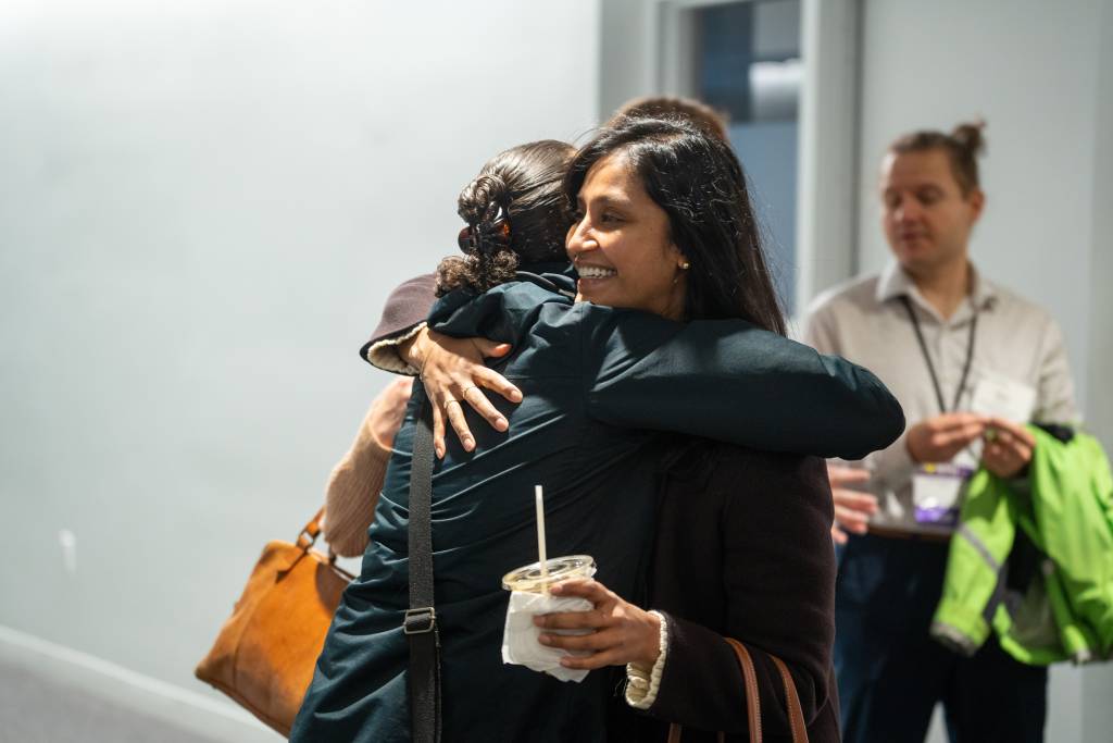 two people hugging