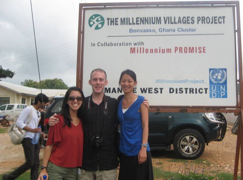 Visiting the Millennium Villages Project in Bonsaaso. Photo by Sandra Vu