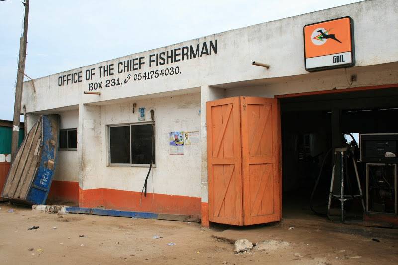 Visiting the Chief Fisherman at Elmina. Photo by Sandra Vu