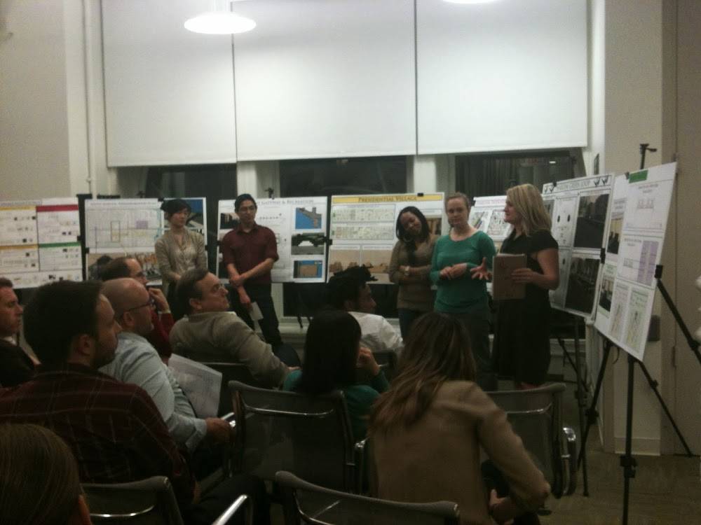 MUP students present their final projects for an Urban Design course.