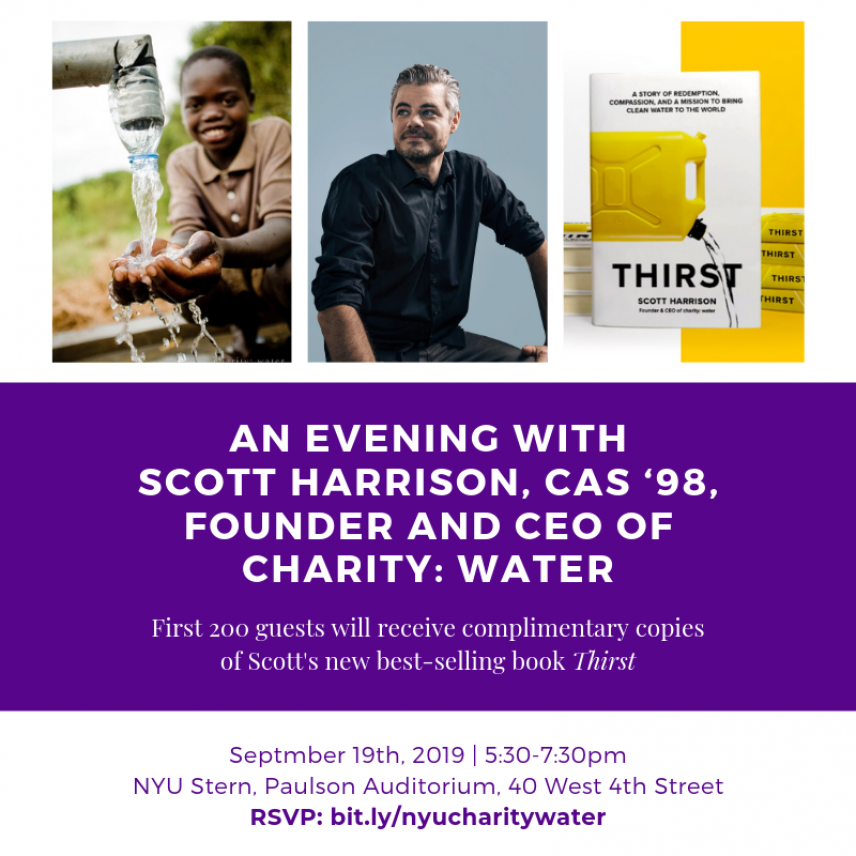 An Evening with Scott Harrison, Founder and CEO of charity:water