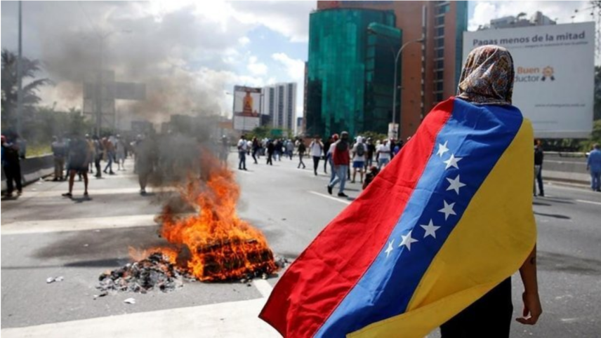 Protesting human rights violations under the Maduro goverment