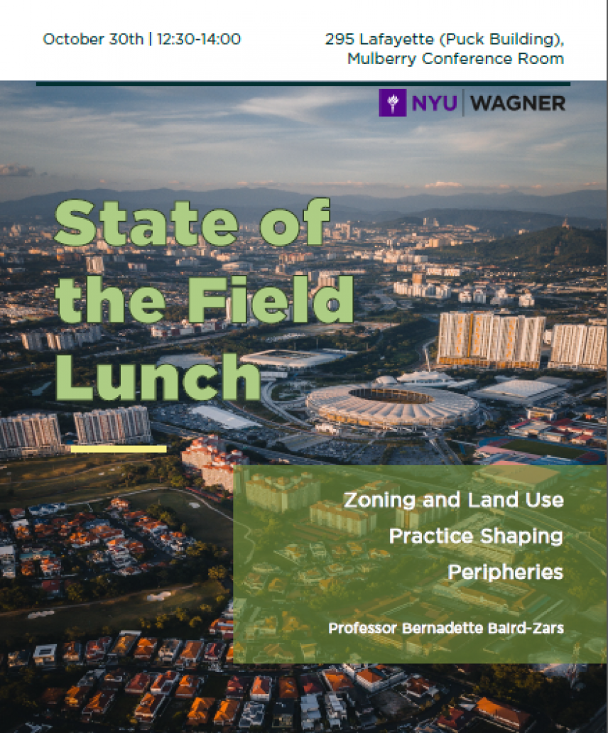State of the Field Lunch, October 30th from 12:30-2:00PM.