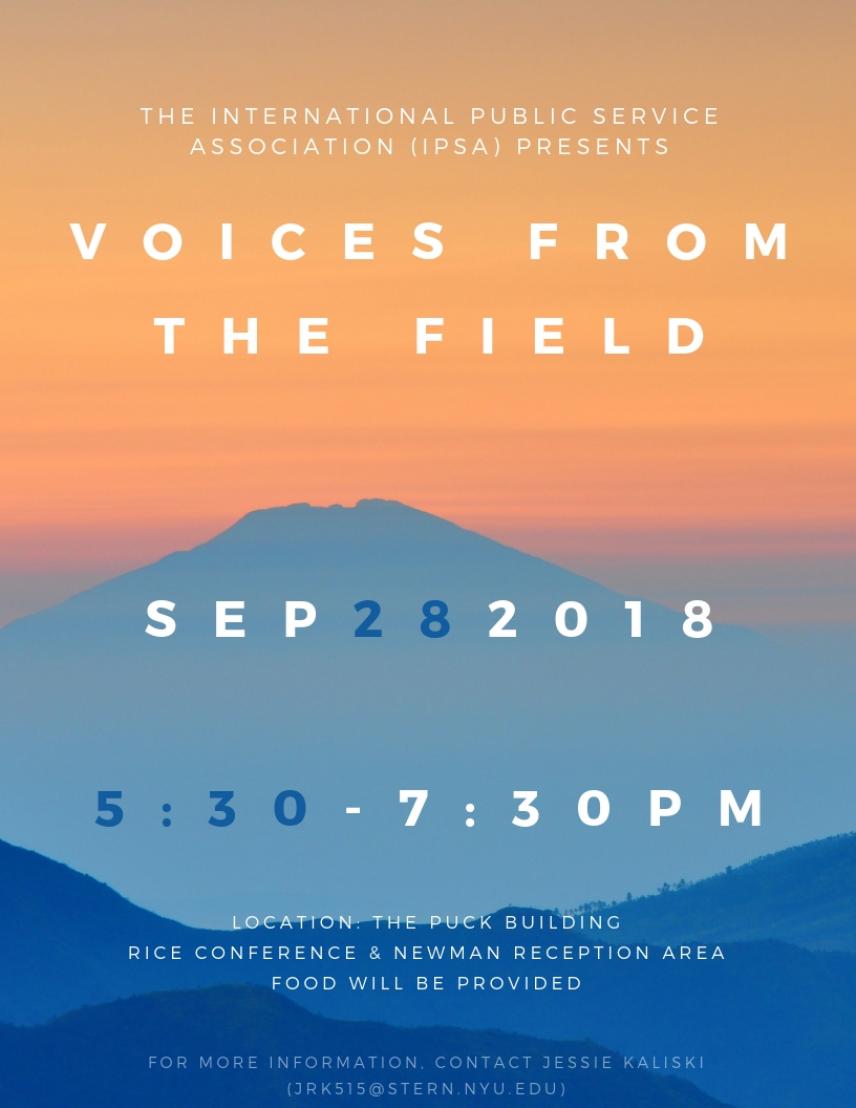 IPSA Presents: Voices from the Field