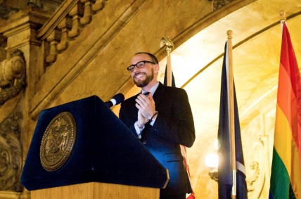 Rhodes Perry at the NYC Administration for Children’s Services 3rd Annual LGBTQ & Ally Awards Ceremony at the NY State Surrogates Court Building in May, 2015. Photo © Justine Kelly-Fierro