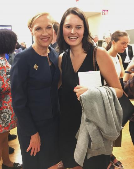 Cecile Richards, former president of Planned Parenthood, and Gloria Campbell, NYU Wagner student
