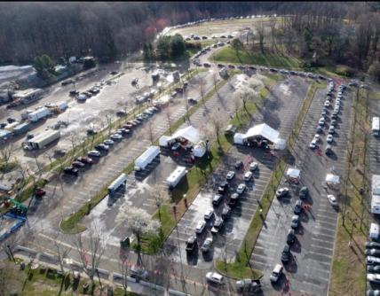 PNC Drive-Thru Testing Site in Holmdel, New Jersey