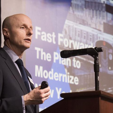 Andy Byford presents his Fast Forward NYCT plan at NYU 5/24/18