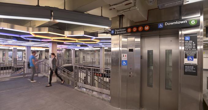 Elevator in Broadway-Lafayette Subway Station