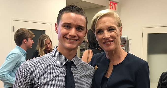 Photo of Zak Hill-Whilton and Cecile Richards
