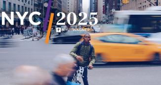 NYC 2025 person on a bike in New York City.